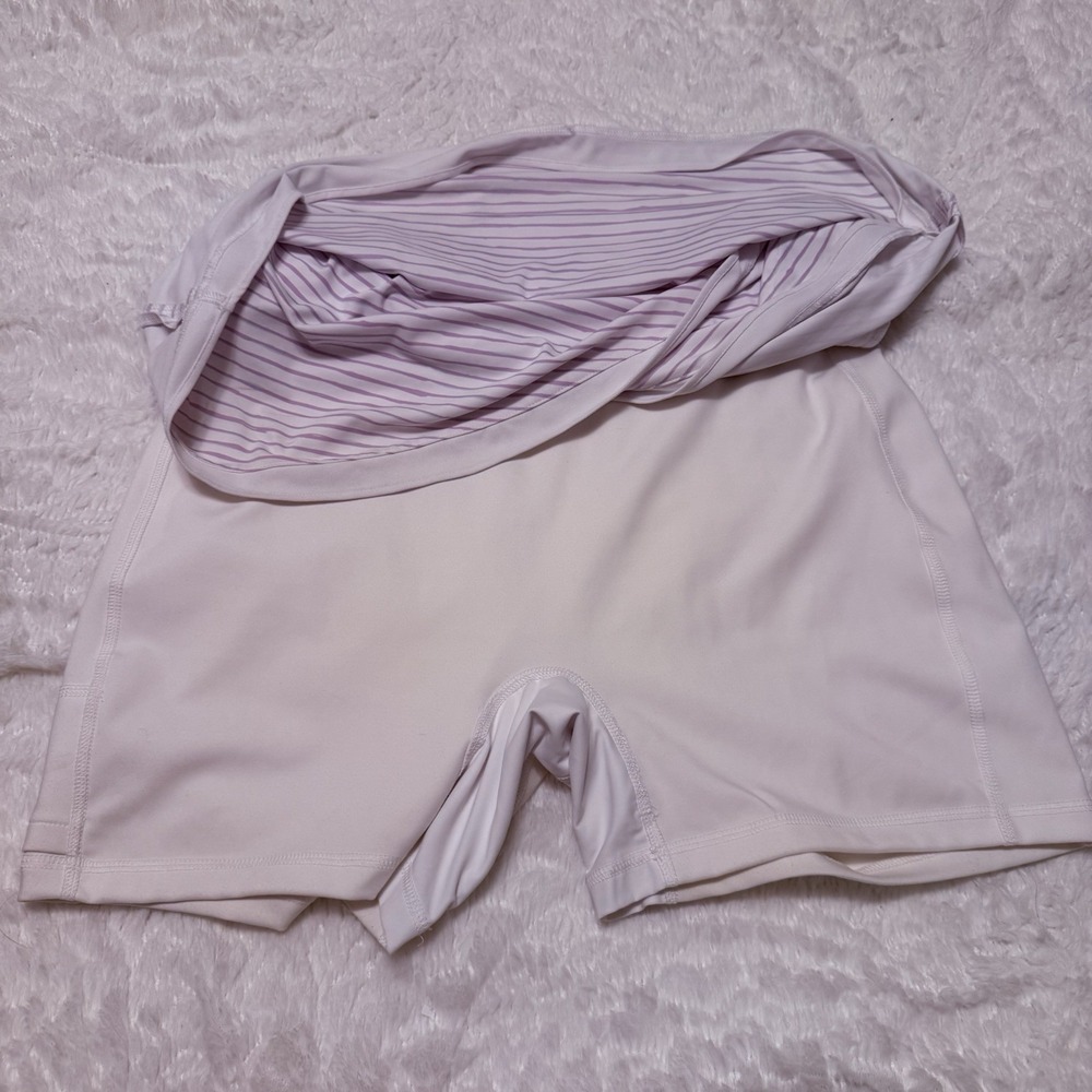 PETER MILLAR Women's Laura Wrap Painted Golf Skort White/Purple SIZE LARGE - Picture 8 of 12